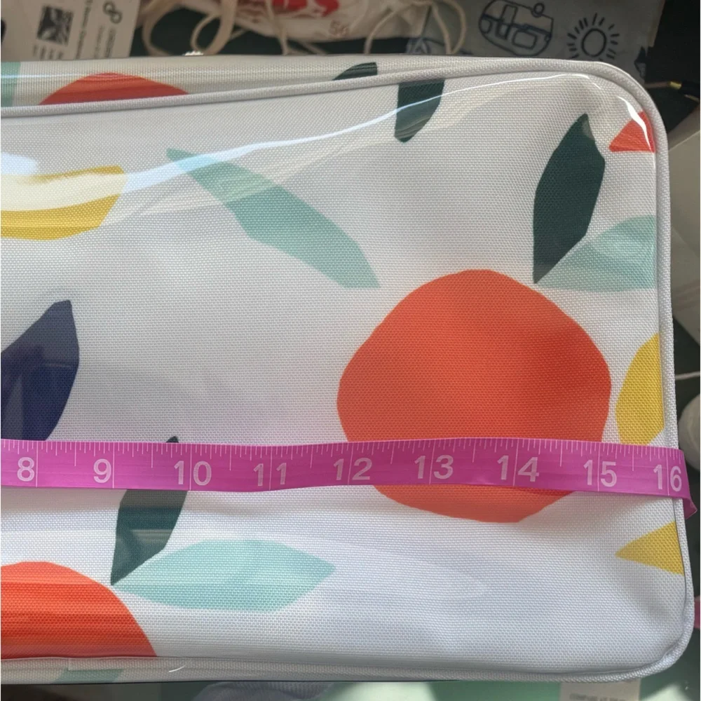 Kate Spade Colorful fruit design coolerTote Bag w/ plastic coating,zipper,straps